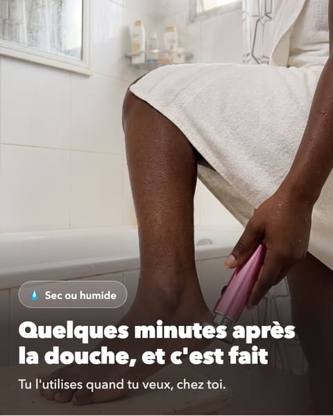 Sec ou humide : quelques minutes après la douche, et c’est fait.